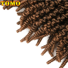 Load image into Gallery viewer, TOMO 8Inch Bomb Twist Hair Pre-Twisted Passion Twist Crochet Braids Short Curly Synthetic Spring Twist Braiding Hair Extensions