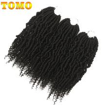 Load image into Gallery viewer, TOMO Bomb Twist Crochet Braids Pre-looped Passion Twist Crochet Hair Ombre Spring Twist Synthetic Braiding Hair Extensions 14"