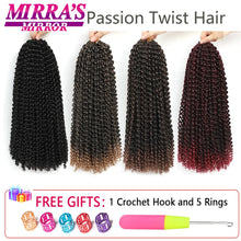 Load image into Gallery viewer, Water Wave Passion Twist Crochet Hair 14/18/24 Inch Crochet Passion Twist Hair Synthetic Braids Ombre Braiding Hair Extensions