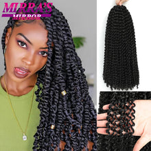 Load image into Gallery viewer, Water Wave Passion Twist Crochet Hair 14/18/24 Inch Crochet Passion Twist Hair Synthetic Braids Ombre Braiding Hair Extensions