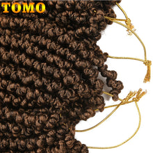 Load image into Gallery viewer, TOMO 8Inch Bomb Twist Hair Pre-Twisted Passion Twist Crochet Braids Short Curly Synthetic Spring Twist Braiding Hair Extensions