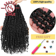 Load image into Gallery viewer, Passion Twist Hair 6/8/12/18 Inch Synthetic Crochet Hair Pretwisted Crochet Braids For Black Women Goddess Bohemian Extensions