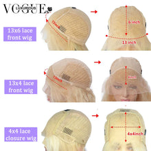 Load image into Gallery viewer, Highlight Brown Honey Blonde Brazilian Virgin Human Hair Closure Glueless Wigs Transparent HD Lace Front Women Wig Preplucked