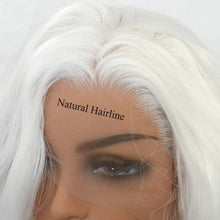 Load image into Gallery viewer, Voguebeauty Platinum White Synthetic Lace Front Wig Loose Curly Heat Resistant Fiber Natural Hairline Cosplay For Women