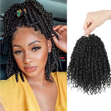 Load image into Gallery viewer, Passion Twist Hair 6/8/12/18 Inch Synthetic Crochet Hair Pretwisted Crochet Braids For Black Women Goddess Bohemian Extensions