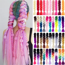 Load image into Gallery viewer, Qp hair 24 inch Ombre Color Synthetic Hair Braids Pre Stretched Wholesale Jumbo Braiding KaneKalon Hair Extensions 100g/pcs