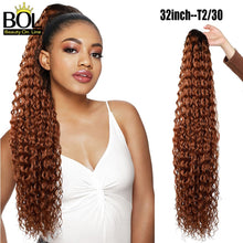 Load image into Gallery viewer, BOL 32Inch Long Kinky Curly Ponytail Hair Extensions Human Hair Feeling Synthetic Drawstring Ponytail Soft and Natural for Women