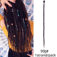 Load image into Gallery viewer, 5 Strands Synthetic 20 36inch Handmade Dreadlocks Hair Extensions Crochet Braid Hairpiece For Women/Men Pink Blue Crochet Hair