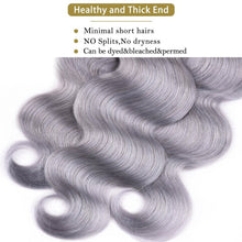 Load image into Gallery viewer, Grey Bundles Human Hair Peruvian Body Wave Human Hair Bundles Grey Body Wave Remy Hair Extensions Dorisy Hair