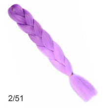 Load image into Gallery viewer, 24Inch Synthetic Long Jumbo Ombre Braiding Hair  For Women Colorful Braids 100g Rainbow Hair Gray  Black Trend Way