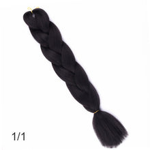 Load image into Gallery viewer, 24Inch Synthetic Long Jumbo Ombre Braiding Hair  For Women Colorful Braids 100g Rainbow Hair Gray  Black Trend Way