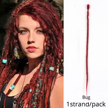 Load image into Gallery viewer, 5 Strands Synthetic 20 36inch Handmade Dreadlocks Hair Extensions Crochet Braid Hairpiece For Women/Men Pink Blue Crochet Hair
