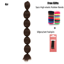 Load image into Gallery viewer, Synthetic Kinky Straight Hair Puff Bun Bubble Ponytail African American Wrap Drawstring Afro Puff Ponytail Hair Extensions