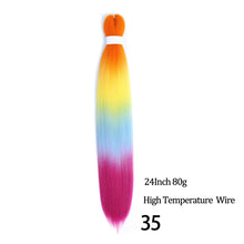 Load image into Gallery viewer, 24 26 Inches 80g 90g Kanekalon Hair Wholesale Bulk Braid Synthetic Hair Braid Easy Braiding Hair Extension For Women