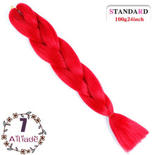 Load image into Gallery viewer, AILIADE 24 inch Jumbo Braids Long Ombre Synthetic High Temperature Braiding Kanekalon Hair Extensions African White Black Women