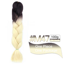 Load image into Gallery viewer, MSTN Synthetic Hair Ombre Long Straight Fake Braiding Hair Extension for Braids Jumbo Hair Hazel Braids Pink Hair Extensions
