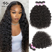 Load image into Gallery viewer, Unice Hair 1/3/4 Bundles Water Wave Peruvian Hair Weave Bundles Wavy Hair Extension 100% Remy Human Hair Water Wave