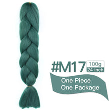 Load image into Gallery viewer, MSTN Synthetic Hair Ombre Long Straight Fake Braiding Hair Extension for Braids Jumbo Hair Hazel Braids Pink Hair Extensions