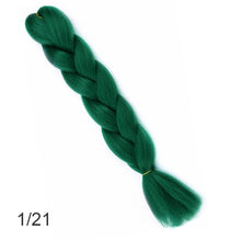 Load image into Gallery viewer, 24Inch Synthetic Long Jumbo Ombre Braiding Hair  For Women Colorful Braids 100g Rainbow Hair Gray  Black Trend Way