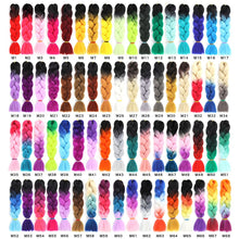 Load image into Gallery viewer, Ombre Jumbo Braids Hair 24inch 100g Synthetic Braiding Hair Crochet Braid Hair Extension  for Women Blond Brown Pink Purple