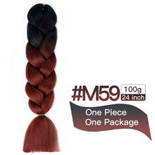 Load image into Gallery viewer, MSTN Synthetic Hair Ombre Long Straight Fake Braiding Hair Extension for Braids Jumbo Hair Hazel Braids Pink Hair Extensions