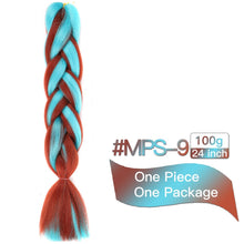 Load image into Gallery viewer, MSTN Synthetic Hair Ombre Long Straight Fake Braiding Hair Extension for Braids Jumbo Hair Hazel Braids Pink Hair Extensions