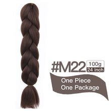 Load image into Gallery viewer, MSTN Synthetic Hair Ombre Long Straight Fake Braiding Hair Extension for Braids Jumbo Hair Hazel Braids Pink Hair Extensions
