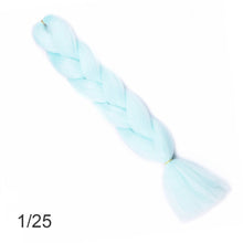 Load image into Gallery viewer, 24Inch Synthetic Long Jumbo Ombre Braiding Hair  For Women Colorful Braids 100g Rainbow Hair Gray  Black Trend Way