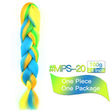 Load image into Gallery viewer, MSTN Synthetic Hair Ombre Long Straight Fake Braiding Hair Extension for Braids Jumbo Hair Hazel Braids Pink Hair Extensions