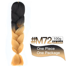 Load image into Gallery viewer, MSTN Synthetic Hair Ombre Long Straight Fake Braiding Hair Extension for Braids Jumbo Hair Hazel Braids Pink Hair Extensions