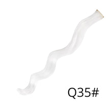 Load image into Gallery viewer, Alileader Synthetic Wavy One Clip In Hair Rainbow Color Curly Clip In One Piece Hair Extensions More Durable Long Curly Hairs