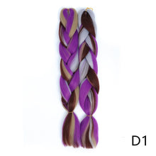 Load image into Gallery viewer, Aigemei 24'' Inter-color Jumbo Braids Long Synthetic Braiding Hair Crochet Braid Hair Extensions Red Yellow Blue Mix Color