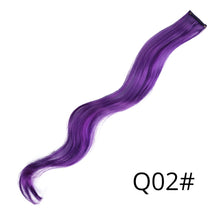 Load image into Gallery viewer, Alileader Synthetic Wavy One Clip In Hair Rainbow Color Curly Clip In One Piece Hair Extensions More Durable Long Curly Hairs