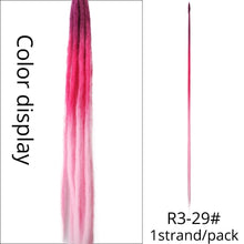 Load image into Gallery viewer, 5 Strands Synthetic 20 36inch Handmade Dreadlocks Hair Extensions Crochet Braid Hairpiece For Women/Men Pink Blue Crochet Hair