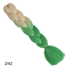 Load image into Gallery viewer, 24Inch Synthetic Long Jumbo Ombre Braiding Hair  For Women Colorful Braids 100g Rainbow Hair Gray  Black Trend Way