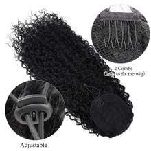 Load image into Gallery viewer, Curly Ponytail Extensions Clip in Synthetic Drawstring Ponytail Wig Long 32Inch Water Wave Afro Pony Tail Women Hairpiece False