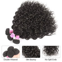 Load image into Gallery viewer, Unice Hair 1/3/4 Bundles Water Wave Peruvian Hair Weave Bundles Wavy Hair Extension 100% Remy Human Hair Water Wave