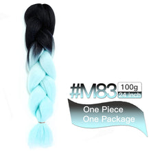 Load image into Gallery viewer, MSTN Synthetic Hair Ombre Long Straight Fake Braiding Hair Extension for Braids Jumbo Hair Hazel Braids Pink Hair Extensions