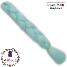 Load image into Gallery viewer, AILIADE 24 inch Jumbo Braids Long Ombre Synthetic High Temperature Braiding Kanekalon Hair Extensions African White Black Women
