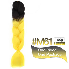 Load image into Gallery viewer, MSTN Synthetic Hair Ombre Long Straight Fake Braiding Hair Extension for Braids Jumbo Hair Hazel Braids Pink Hair Extensions