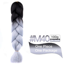 Load image into Gallery viewer, MSTN Synthetic Hair Ombre Long Straight Fake Braiding Hair Extension for Braids Jumbo Hair Hazel Braids Pink Hair Extensions