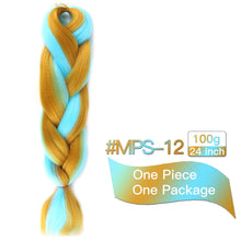 Load image into Gallery viewer, MSTN Synthetic Hair Ombre Long Straight Fake Braiding Hair Extension for Braids Jumbo Hair Hazel Braids Pink Hair Extensions