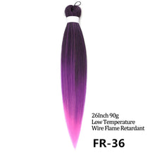 Load image into Gallery viewer, 24 26 Inches 80g 90g Kanekalon Hair Wholesale Bulk Braid Synthetic Hair Braid Easy Braiding Hair Extension For Women