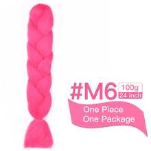 Load image into Gallery viewer, MSTN Synthetic Hair Ombre Long Straight Fake Braiding Hair Extension for Braids Jumbo Hair Hazel Braids Pink Hair Extensions