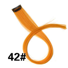 Load image into Gallery viewer, Alileader Synthetic 87Colors 20inch Clip-on Hair Extensions Single Clip In One Piece Hair Extension Ombre Hairpieces Women Girl