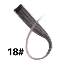 Load image into Gallery viewer, Alileader Synthetic 87Colors 20inch Clip-on Hair Extensions Single Clip In One Piece Hair Extension Ombre Hairpieces Women Girl