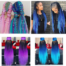 Load image into Gallery viewer, Ombre Jumbo Braids Hair 24inch 100g Synthetic Braiding Hair Crochet Braid Hair Extension  for Women Blond Brown Pink Purple