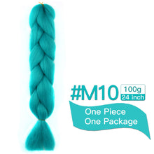 Load image into Gallery viewer, MSTN Synthetic Hair Ombre Long Straight Fake Braiding Hair Extension for Braids Jumbo Hair Hazel Braids Pink Hair Extensions