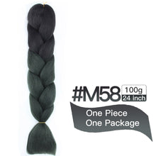 Load image into Gallery viewer, MSTN Synthetic Hair Ombre Long Straight Fake Braiding Hair Extension for Braids Jumbo Hair Hazel Braids Pink Hair Extensions