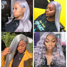 Load image into Gallery viewer, Grey Bundles Human Hair Peruvian Body Wave Human Hair Bundles Grey Body Wave Remy Hair Extensions Dorisy Hair